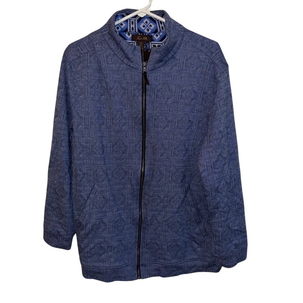 Tasso Elba Blue Patterned Sweatshirt